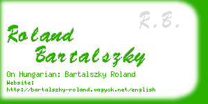 roland bartalszky business card